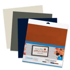 JPPlus Craft Plastic Plastic Craft Sheets for Cricut, Laser Cutter, & Engraver Use- Fall, 4 Pack