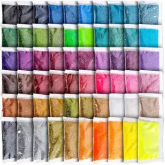 Fine Glitter, YGDZ 300g 60 Colors Extra Fine Craft Resin Glitter Packs
