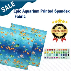 Epic Aquarium Printed Spandex Fabric