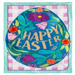 Happy Easter Egg Banner 2 Sided Applique House Flag