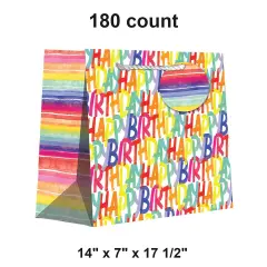 Patterned Gift Bags 14" x 7" x 17 1/2" Stylish Durable and Spacious