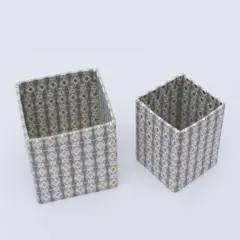 Handmade Geometric Square Pen Holder/Pen Stand -Set of 2