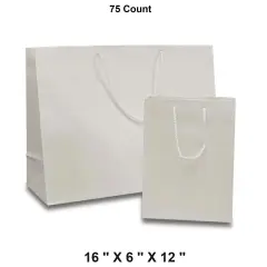 Glossy Euro Totes 16'' x 6'' x 12'' for Small Packaging Needs White