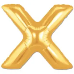 LETTER X FOIL BALLOON Metallic Gold