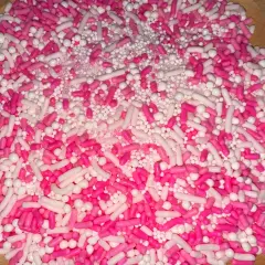 Pink, & White Jimmie Sprinkle with Pearls 2 oz