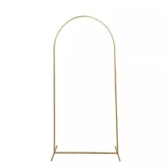 6 ft Gold Metal Floral Display Frame Round Top BACKDROP STAND Wedding Arch Event