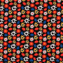 Pop Art Flowers Printed Spandex Fabric