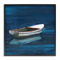 Stupell Industries Calm Floating Boat Framed Giclee Wall Art Design by Nan
