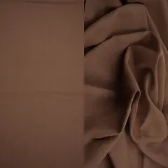 1 Yard Rayon Crepon Solid Woven Fabric Textured Soft Drapery Accent 50/51" Width BROWN LT.