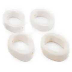 The Bead Chest White Camel Bone Ring Beads (Set of 4)