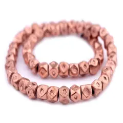 The Bead Chest Copper Tuareg Cornerless Cube Beads (7mm)