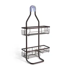 Sturdy Tubing Structure Bathroom Hanging Shower Head Caddy Organizer Brown