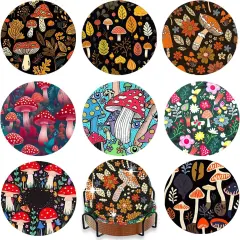 8PCS - Mushroom Diamond Art Coasters Small Diamond Painting Kits for Adults