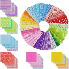 42 Pcs 9.8 x 9.8 Inches Cotton Pre-Cut Fabric Sewing Patchwork