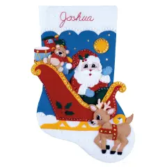 Design WorksSanta Sleigh Stocking Kit Multi
