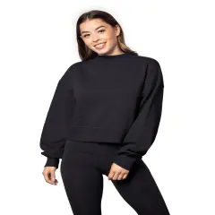 chicka-d &reg; Ladies Hailey Sweatshirt BLACK