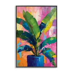 Stupell Industries Modern Bright House Plant Framed Giclee Design by LSR Design Studio
