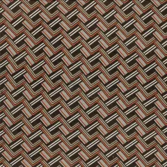 1 Yard Polyester Spandex 170 GSM Brushed DTY Chevron Print Fabric Soft 58/60" Width BROWN