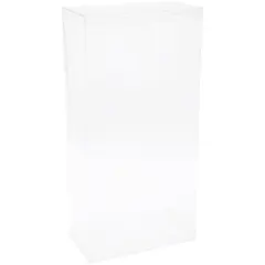 DollSafe Deluxe Clear Folding Display Case with Acrylic Top and Base for 17-18 inch Dolls or Action Figures, 9.5" W x 5" D x 19" H