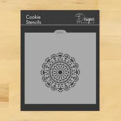 Mandala #4 Cookie & Craft Stencil | CM061 by Designer Stencils | Cookie Decorating Tools | Baking Stencils for Royal Icing, Airbrush, Dusting Powder | Craft Stencils for Canvas, Paper, Wood | Reusable Food Grade Stencil