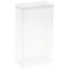 DollSafe Clear Folding Display Box for Large 7-8 inch Dolls and Action Figures, 5" W x 2.5" D x 8.5" H