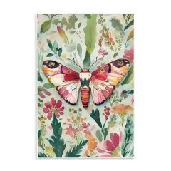 Stupell Industries Butterfly over Abstract Flowers Wall Plaque Design by The Dutch Lady