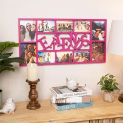 Northlight Rectangular &ldquo;Friends&rdquo; Wall Collage Photo Frame - 28.75&rdquo; - Pink