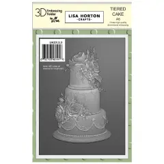 Lisa Horton Crafts A6 Embossing Folder-Tiered Cake