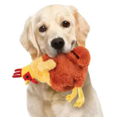 Collections Etc Stuffing Free Chicken Pet Toys - Set of 3