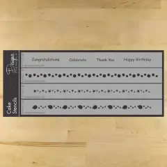 Celebration Ribbons Cake Stencils | C230 by Designer Stencils | Cake Decorating Tools |