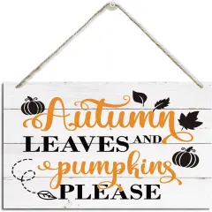 Autumn Leaves & Pumpkins Please Sign(Fall Sign 06)