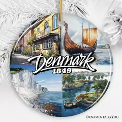 Majestic Denmark Landmarks Ornament, Scandinavian Heritage Christmas Gift and Copenhagen Souvenir