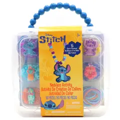 Tara Toy: Necklace Activity Set - Disney Stitch - 160pcs, DIY Jewelry Craft Kit, Create 5 Character Charm & Bead Necklaces, Mix-Match Designs, Kids 3+