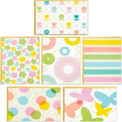 Blank Cards Assortment, Spring Flowers and Butterflies (24 Cards with Envelopes)