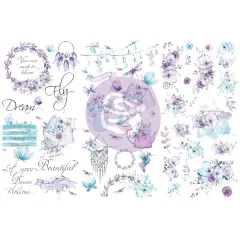 Aquarelle Dreams Collection Rub-Ons - 6"x12", 3 sheets