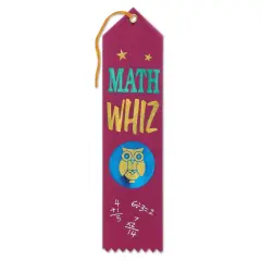 6 Pack Bulk Math Whiz Award Ribbon
