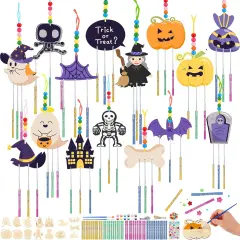 17 Pcs Halloween Wind Chime Crafts Making Kit DIY