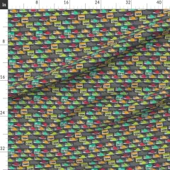 Various Fabrics by the Yard or Fat Quarter Running Shoes Race Bibs Racing Shoe Marathon Cross Country Exercise Fitness Wellness Health Custom Printed Fabric by Spoonflower