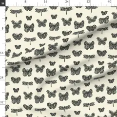 Various Fabrics by the Yard or Fat Quarter Art Nouveau Nature Abstract Insects Butterflies Dragonflies Bugs Custom Printed Fabric by Spoonflower