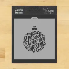 Merry Little Christams Cookie & Craft Stencil | CM075 by Designer Stencils |