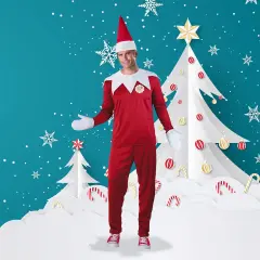 Fun World The Elf on the Shelf Men's Christmas Costume - Medium Red
