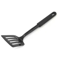 Chef Craft 11.5" Basic Nylon Slottted Turner Spatula Black