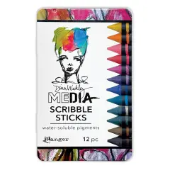 Dina Wakley MEdia Scribbles Sticks-12 Piece Set