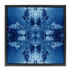 Stupell Industries Mirrored Symmetry Pattern Framed Floater Canvas Wall Art Design by El Perkin