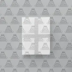 ASCII Art Birthday Cake Gift Wrap Paper