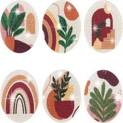 6 Pcs Diamond Painting Coasters Kit