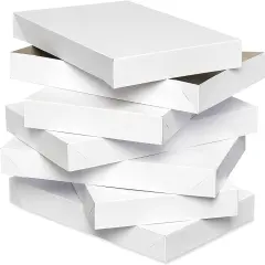 White Shirt Boxes with Lids, 14.75" x 9.5", (6-Count)