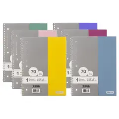 BAZIC Notebook Spiral W/R 1-Subject Morandi Poly Cover 70 Ct.