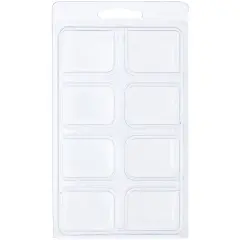 Collecting Warehouse Clear Plastic Clamshell Package / Storage Container with 8 Compartments, 0.75" H x 1.125" W x 1" D