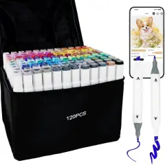 120 Colors Dual Tip Art Marker for Adults Coloring Books